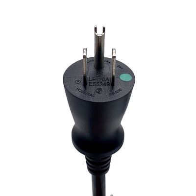 3 штифтов USA Power Cord NEMA 5-15P до IEC C13 Green Dot US Медицинский плагин