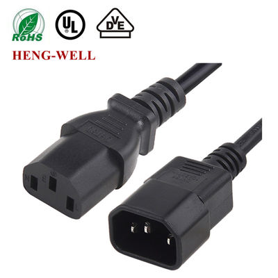 Чёрный американский распределительный шнур, 10А 15А 125В 250В 18AWG Шнур для компьютера