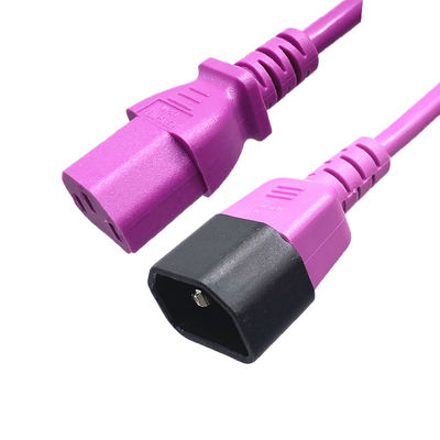 C13 C14 Расширительный электропровод VDE UL 16A 250V 3 штифта IEC кабель