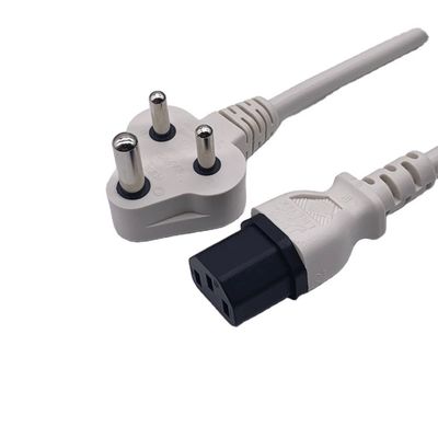 BIS1293 Индия Корд питания 6A 250V 3 штиф для ноутбука