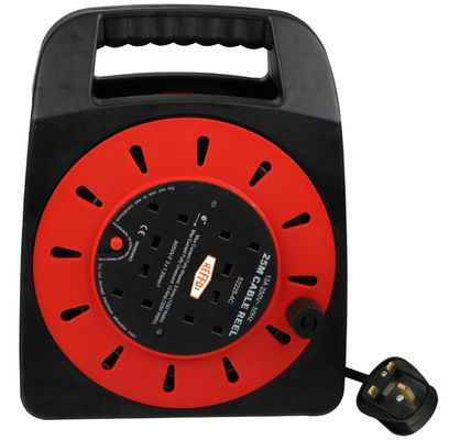 Великобритания Мобильный кабель катушка Внешний мобильный розетка Колесо катушка катушка Четыре розетки Кабель катушка Электрический кабель