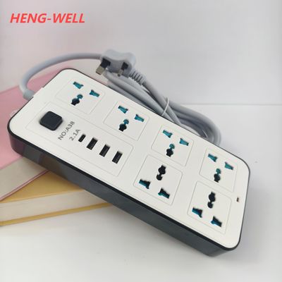250В 6А розетка с универсальными отверстиями 6WAY 3USB A 1USB C совместима с UK US EU AU & IT розетками