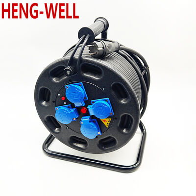 Кабельный барабан с выключателем защиты от утечки 16A, с сечением провода 3 1.50 2.50 кв. мм, максимальная емкость 100 метров, предназначенный для работы с кабелем